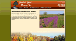 Desktop Screenshot of charliescreeknursery.net