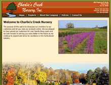 Tablet Screenshot of charliescreeknursery.net